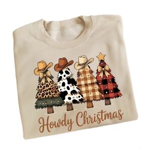 Howdy Christmas Western Sublimation Sweatshirt